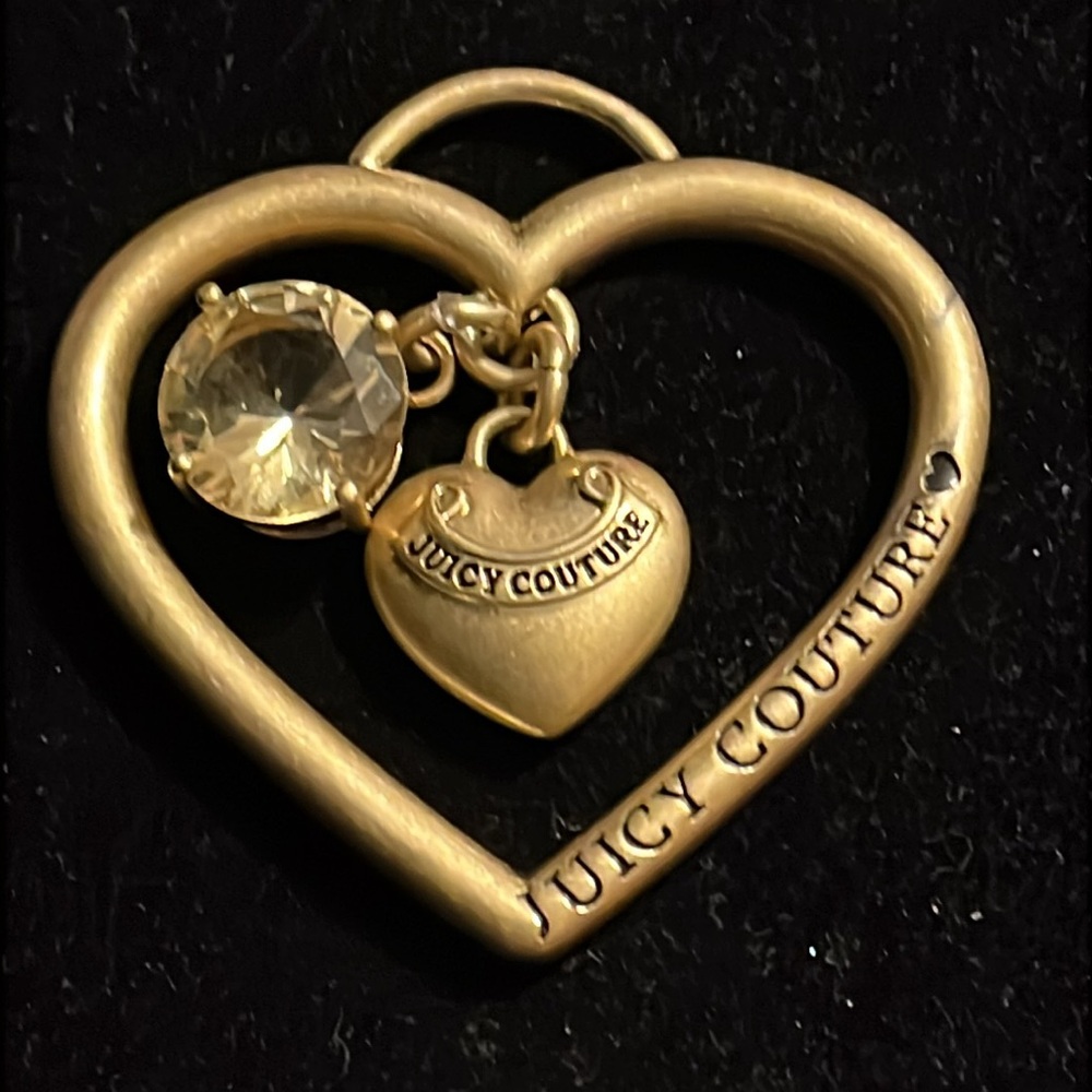 Juicy Couture Gold Heart Charm with Crystal Accent - Picture 11 of 17